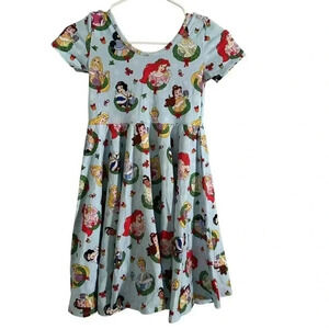 Wild Rich Kids dress twirl disney princess rare christmas print youth size 11/12